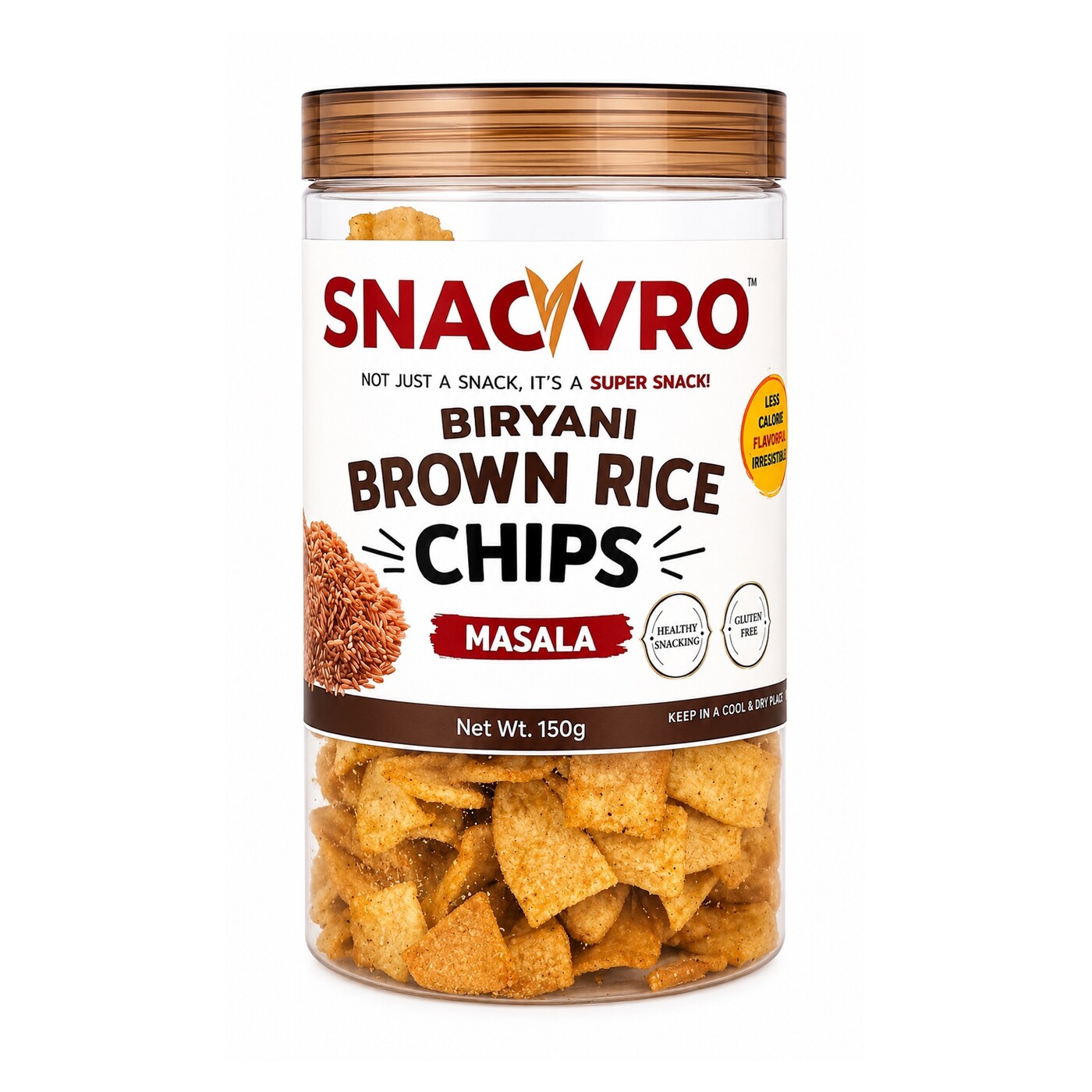 Biryani Brown Rice Chips Masala jar